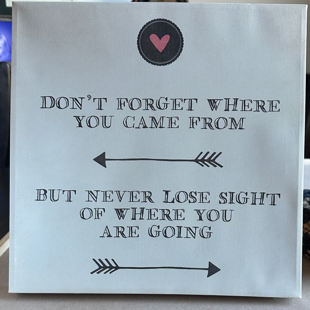 Hobby Lobby Heart Accent Inspirational Canvas in Black and Pink